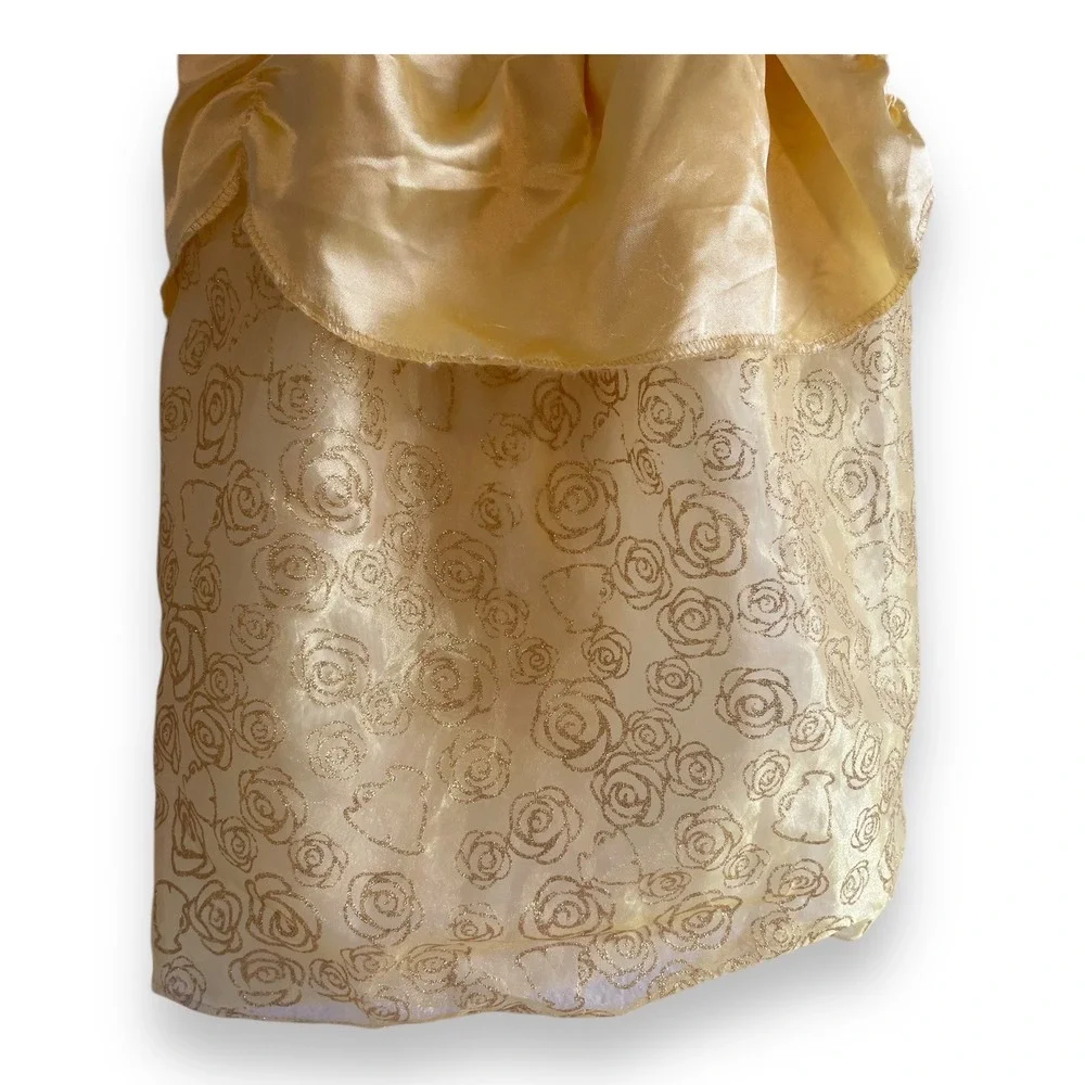Disney Princess Belle Costume Dress Yellow Beauty and the Beast Girls Size 4-6